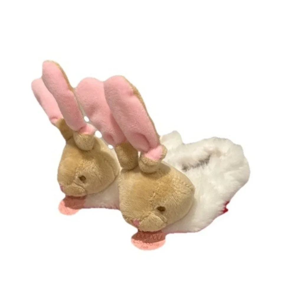 Doudou Pink Baby Slippers, Et Compagnie Paris Bunny Ears Girl Infant Booties New